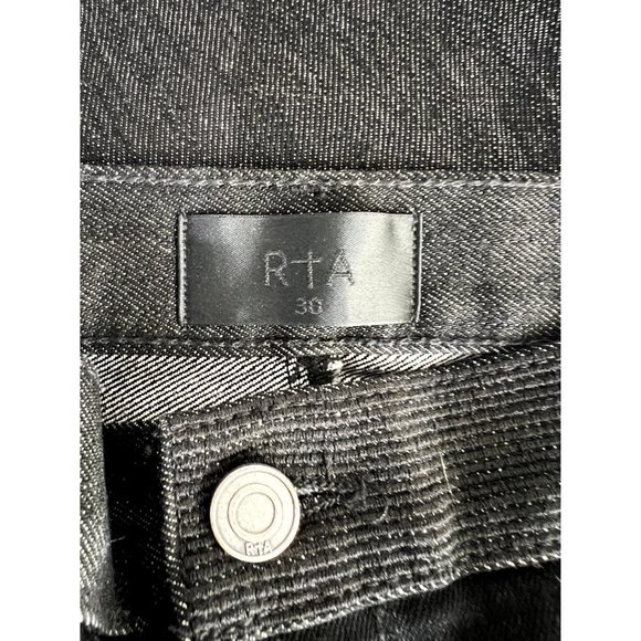 RtA Raw Hem Jeans in Two-Tone Black - Picture 5 of 5